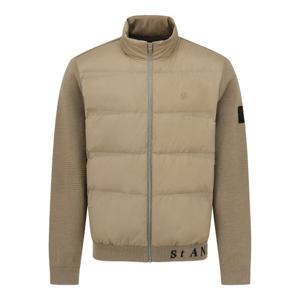 [세인트앤드류스]양말증정 남성 구스 다운 블록 집업 방풍 니트 가디건 811E4SD005