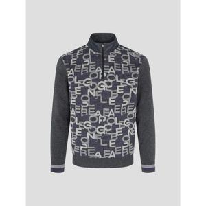 [빈폴골프]남성 방풍 로고 자카드 반집업 니트 - 그레이(BJ5Y51B223)