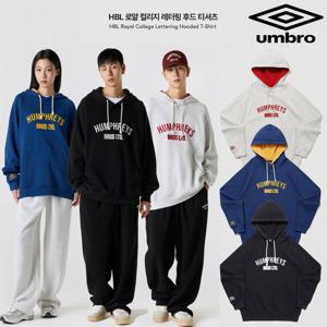 엄브로 HBL 로얄 컬리지 레터링 후드 티셔츠 UQ321CHD99 3종