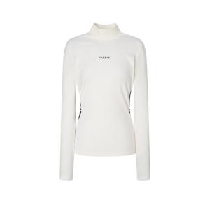 헤지스 골프 여성 25FW 아이보리 여성 AR 기모 자카드 하이넥 티셔츠 HWTS5D713IV