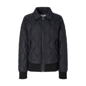 헤지스 골프 여성 24FW 블랙 소재배색 구스다운 패딩점퍼 WWJU4D711BK