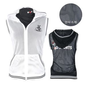 [나나골프]여성 골프 망사 후드 조끼 AVJN6003