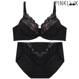 [핑크룩] 글루시아 브라팬티2종세트/블랙