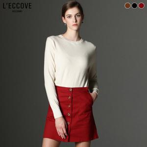 [레코브][레코브(LECCOVE)] 미니멀 버튼 포켓 스커트 (택가격398