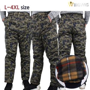 [더빅보스]WD 카모 방한 건빵 바지_겨울 남자 솜 패딩 작업복