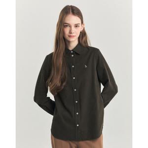 헤지스 여성 24FW 코듀로이  긴팔 셔츠 카키 HSSH4D903K3