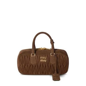 25 FW 미우미우 아카디 퍼프 레더 볼링 백 5BB148VOONAB7O TP437482841