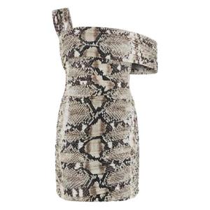 25 FW 로베르토 카발리 원숄더 스네이크 스킨 프린트 미니 드레스 VWT152LNQ75 TP441448770