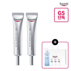 유세린 하이알루론 3X 아이크림 2개 (증)더머토클린 리프레싱클렌징 젤 200ml+3X 나이트크림 7ml 3개+친환경 쇼핑백(대)