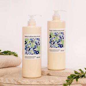 [1+ 1]아리아즈 퍼퓸 바디워시/바디로션 베이비파우더향 대용량 1000ml 2개 (3종 택1)