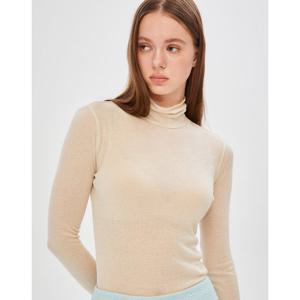 질스튜어트 뉴욕 여성 24FW 스테디셀러 아이보리 로고자수 울혼방 긴팔티셔츠 WJTS4D120IV