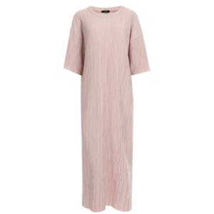 모던 국산 플리츠 라운드 5부 롱 일자원피스 ARA-WDR-0732-핑크