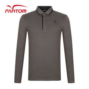 [팬텀] 남성 카라 배색 포인트 긴팔 티셔츠 212B3TO932_GY