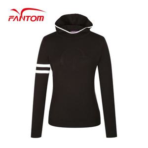 [팬텀] 여성 라인 배색 후드 긴팔 니트 221B3SR169_BK