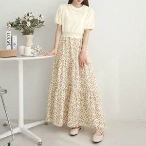 [비비드글램]데이지 밴딩 원피스 3color / 레이어드 맨투맨 나염