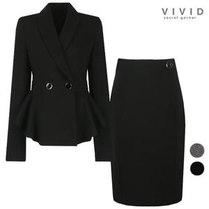 SET 여성 숄카라 봄가을 정장자켓+스커트 세트
