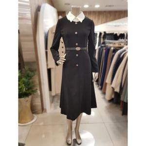 미니멈 세이브존01 카라  배색 벨티드 원피스 MXDGWO9040