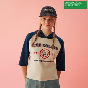 베네통 래글런 스마일 후드 니트 BAKPA5411_IV