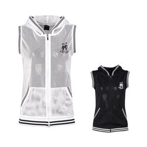 럭스골프 여성 풀집업 메쉬 후드 베스트 조끼 JB4S512W