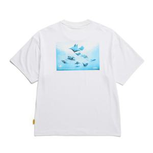 내셔널지오그래픽 N242UTS630 드라이실 그래픽 반팔티셔츠 WHITE