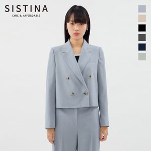 [SISTINA] 인기 더블 버튼 크롭 셋업 자켓_AWSJKO21030