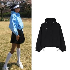 럭스골프 여성 세미 크롭 후드 바람막이 TO4M804W