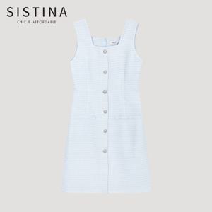 [SISTINA] 인기 트위드 버튼 스퀘어넥 원피스_AWWOPO21170_LL