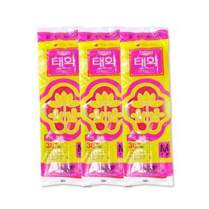 태화고무장갑(중 레드)_선밴-3개 주방고무장갑 태화 고무장갑 썬