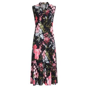 샵앤) 플라워 차이나카라 민소매 롱 원피스 CP-WDR-11971-네이비