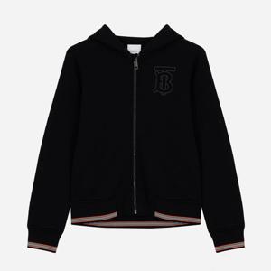 버버리 모노그램 모티프 긴팔 후드 집업 자켓 맨투맨 티셔츠 블랙 8053646