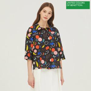 베네통 스위티 애플 블라우스 BABLA3441_BK