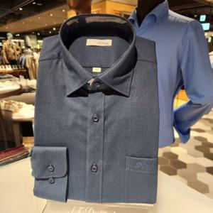 듀퐁셔츠 SE4FM11LS110SBU 비지니스 식물성 친환경 대나무 소재 스트레치 일반 핏 셔츠