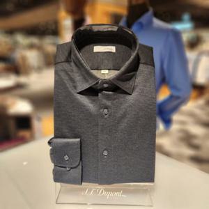 듀퐁셔츠 SE4FM11LS115SNY 비지니스 구김이 적은 스트레치 일반 핏 셔츠