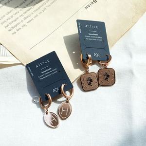 (스텐레스 스틸) 엘리자베스 원터치 귀걸이