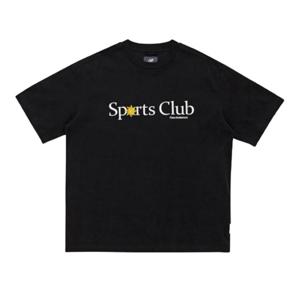 뉴발란스 공용 COURT CLUB 레터링 반팔티 티셔츠 NBNEC22503-BK