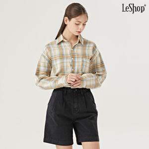 [르샵]카라넥 루즈핏 체크 패턴 긴팔 셔츠 (DO1BA007A)