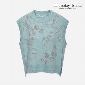 [Thursday Island] 드로잉 자카드 베스트(T228MVT231W)