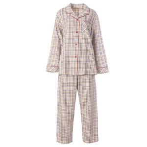 [비비안(언더웨어)][여성긴팔잠옷]깔끔하고 고급스러운 면100 체크나염 여성잠옷 WP8831A