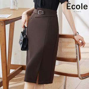 [에꼴드파리]플랏 H라인 스커트_F48WSB002Z