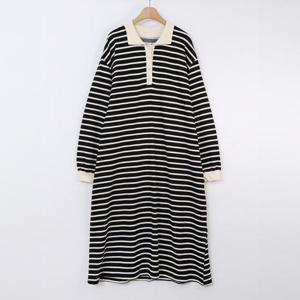 아이우먼 버킷배색카라줄지원피스 LYS601M408 빅사이즈