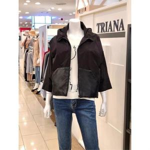트리아나 세이브존01 양가죽  자켓 배색 2컬러 TAH3WA01 BK
