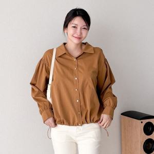 샵앤) 여성 카라 밑단스트링 셔링 셔츠 CAT-WBL-3835-민트