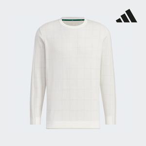 아디다스골프 24FW 남성 3ST 크루 긴팔 스웨터 화이트 IM6427
