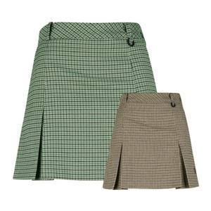 럭스골프 여성 백밴딩 요크 주름 체크 큐롯 스커트 YD4A112W
