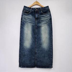 아이우먼 시티워싱면데님롱스커트 LOS804M409 빅사이즈