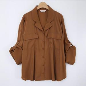 아이우먼 레이카라롤업블라우스 WBS549M409 빅사이즈