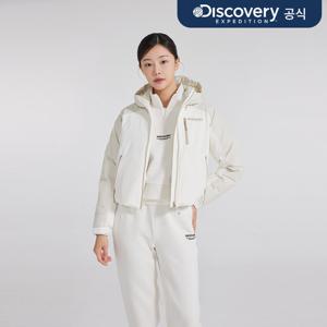 디스커버리 여성 베르겐 고어 윈드스토퍼 크롭 구스다운 숏패딩 (IVORY) DWDJ9E046-IVS