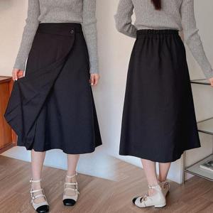 위쉬몰 BN 샤인밴딩랩롱스커트(Q576H410) 빅사이즈