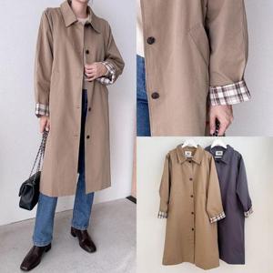 위쉬몰 BN 런던카라체크배색사파리(S863H410) 빅사이즈