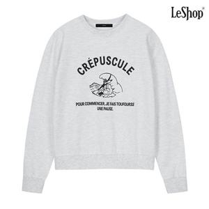 [르샵]라운드 레터링 프린팅 루즈핏 긴팔 맨투맨 (DO3LW018A)